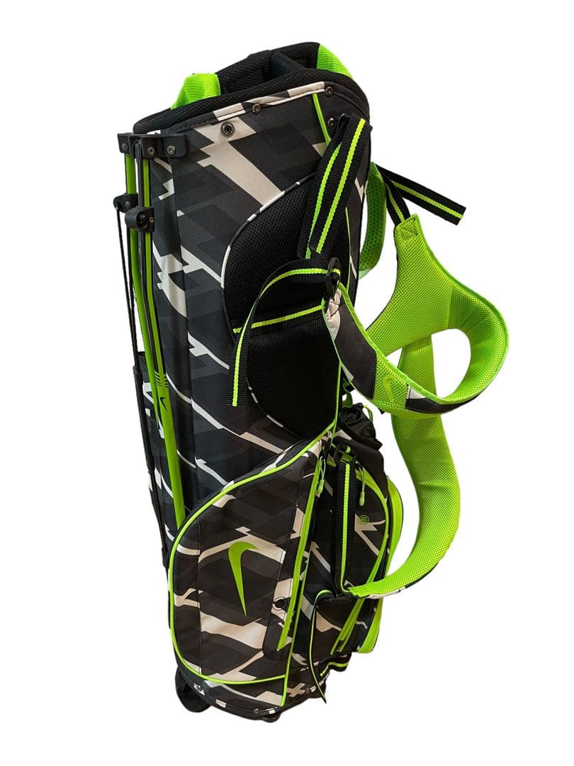 ナイキ ゴルフ キャディバッグ 迷彩 ブラックグリーン 8分割 軽量