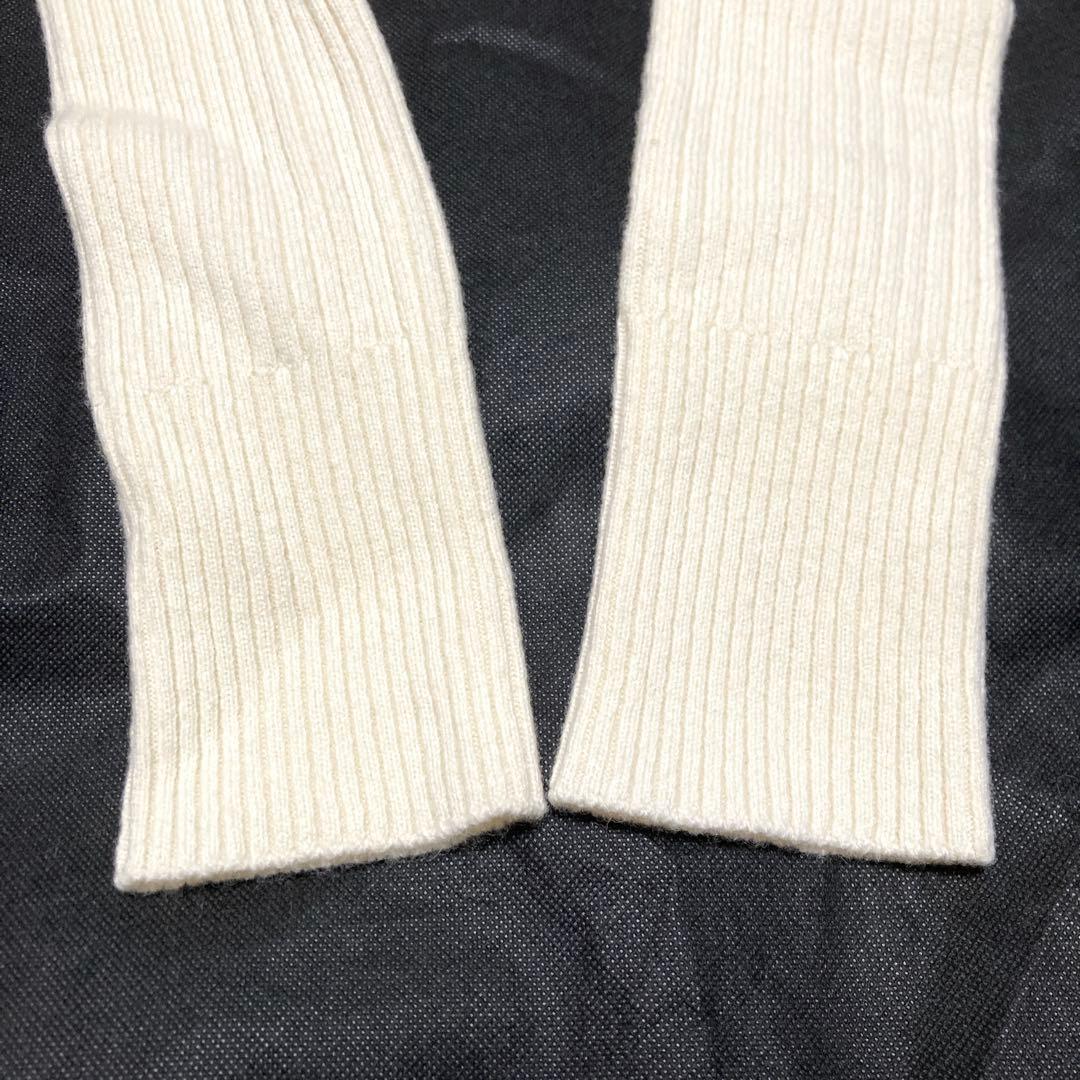 極美品✨現行sacai サイドプリーツ 切替リブニット ウール S アイボリー