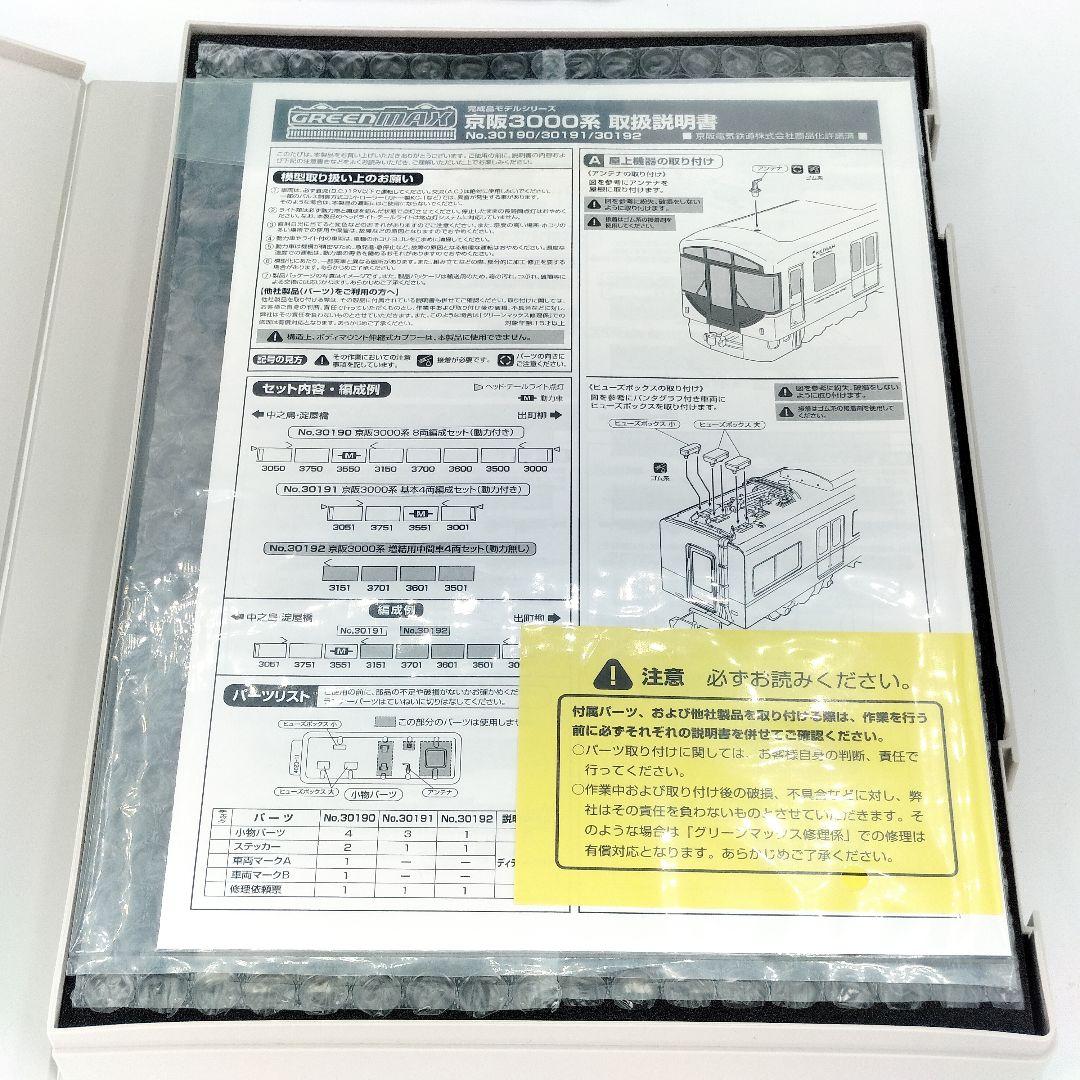 【未使用】グリーンマックス 京阪3000系 動力付き8両編成セット 30190