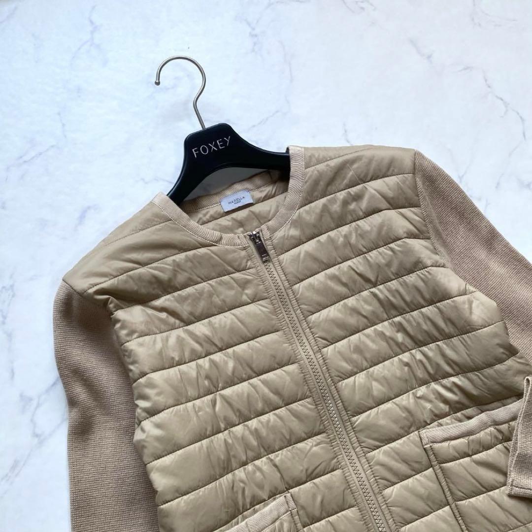 美品✨マレーラスポーツ Max Mara 切替 ニット 中綿 ベージュ