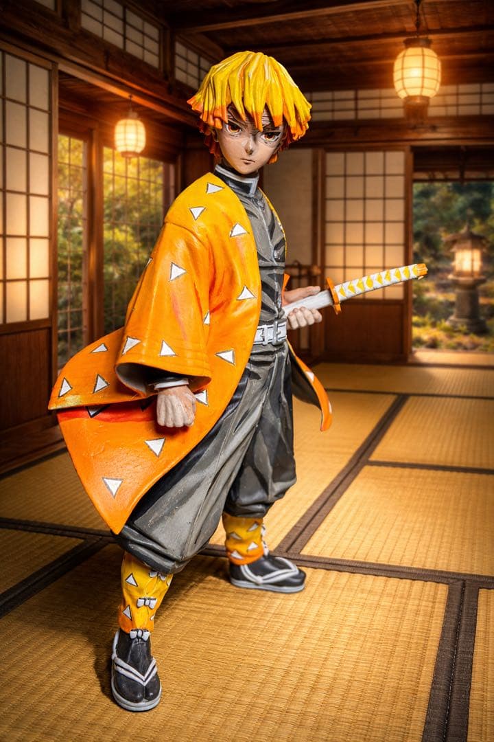 鬼滅の刃 我妻善逸 リペイント フィギュアMASTERLISE 二次元塗装