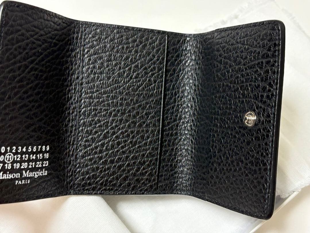 新品《 Maison Margiela 》スリーフォールド ウォレット ブラック