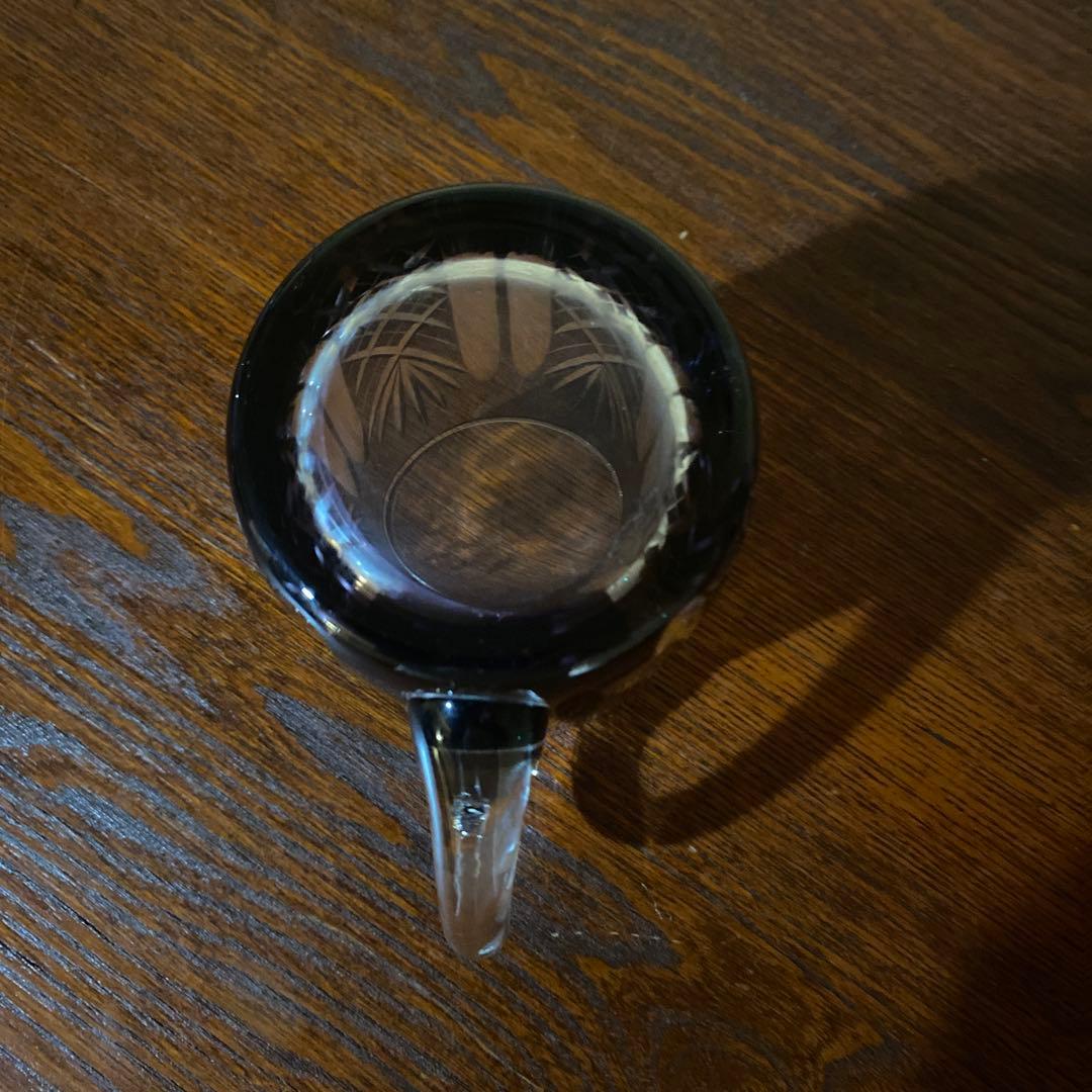 江戸切子 グラス タンブラー 紫 大友精三 作家 東京都伝統工芸品