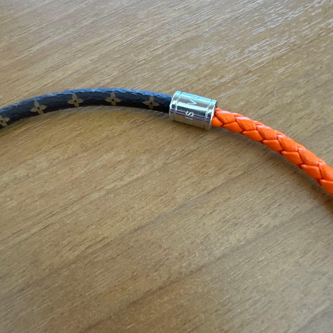 ルイヴィトン 2連ブレスレット モノグラム×レザー オレンジ - メルカリ