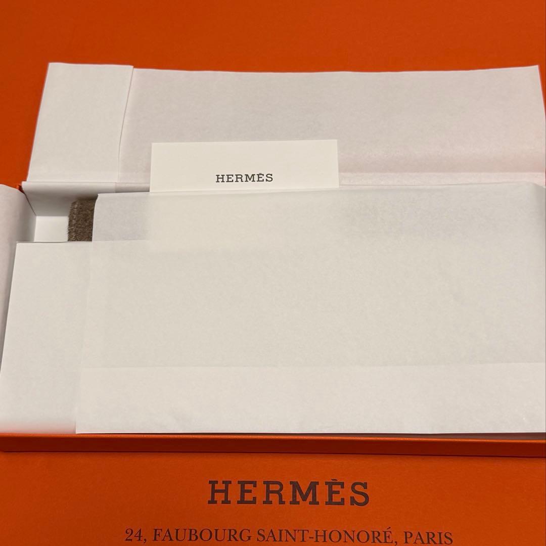 新品　エルメス　カシミヤマフラー 《テット・ア・テット・エケストル》　ブラウン