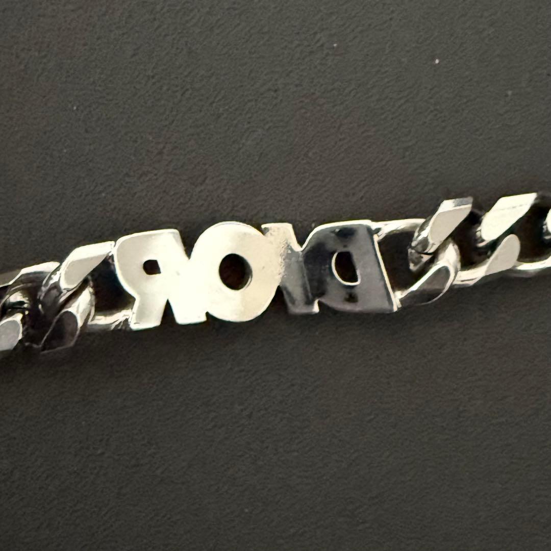 極美品 Christian Dior ブレスレット 喜平 ラインストーンシルバー