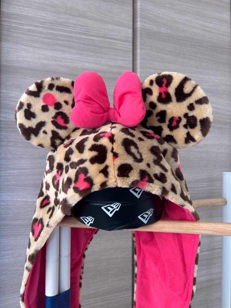 ミニー・マウス ヒョウ柄フリースキャップ