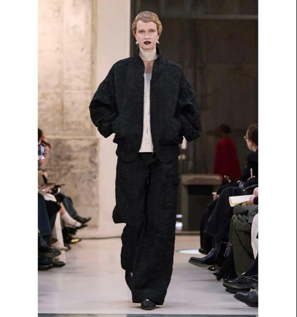 Mame Kurogouchi マメ フローラルジャカード ジャケット 黒 - メルカリ