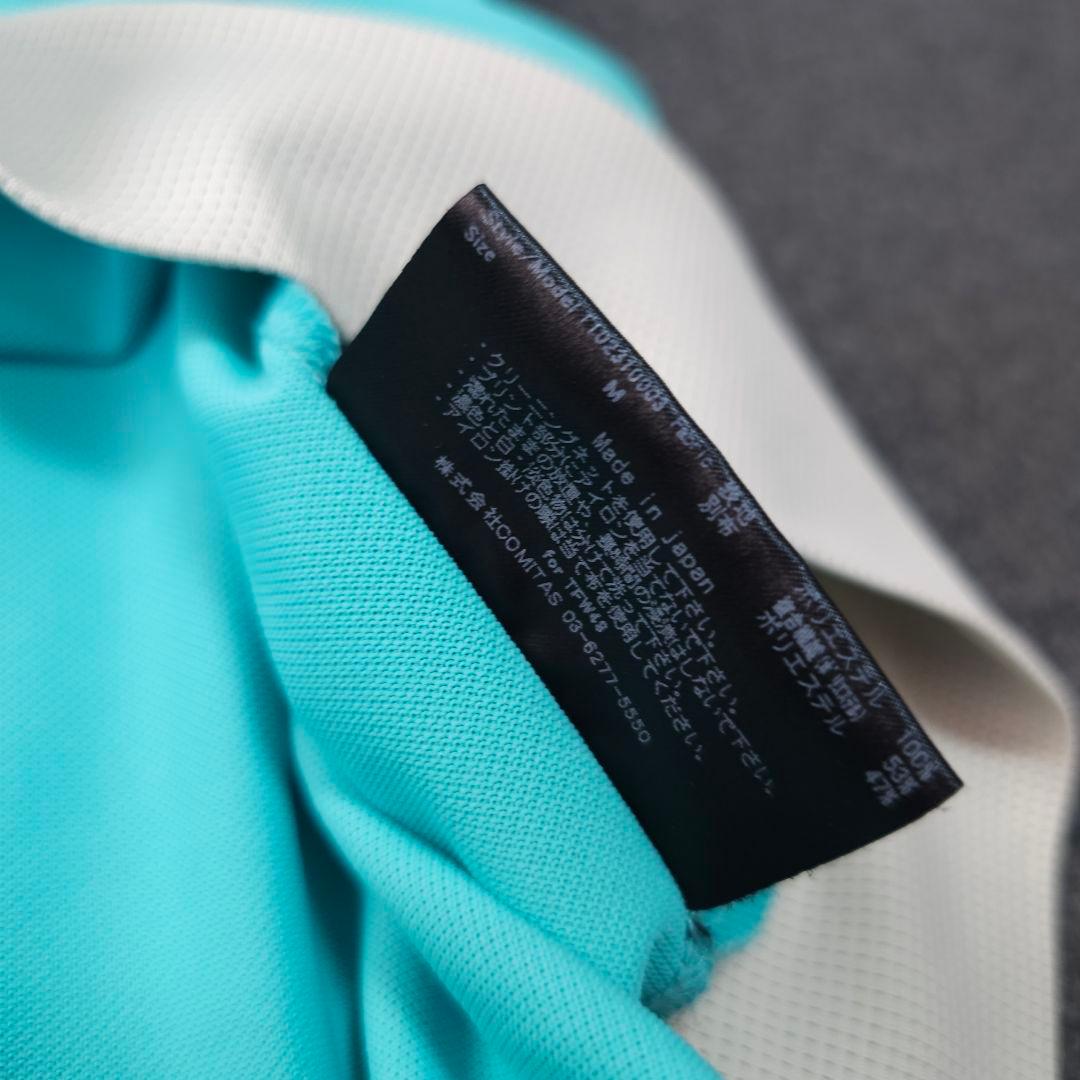 極美品 TFW49 半袖ゴルフポロシャツ M ミントグリーン ロゴネーム