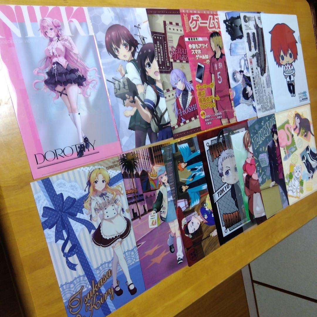 アニメ ノンジャンル美少女系など　Ａ−４クリアファイル まとめ売り大量２５０枚