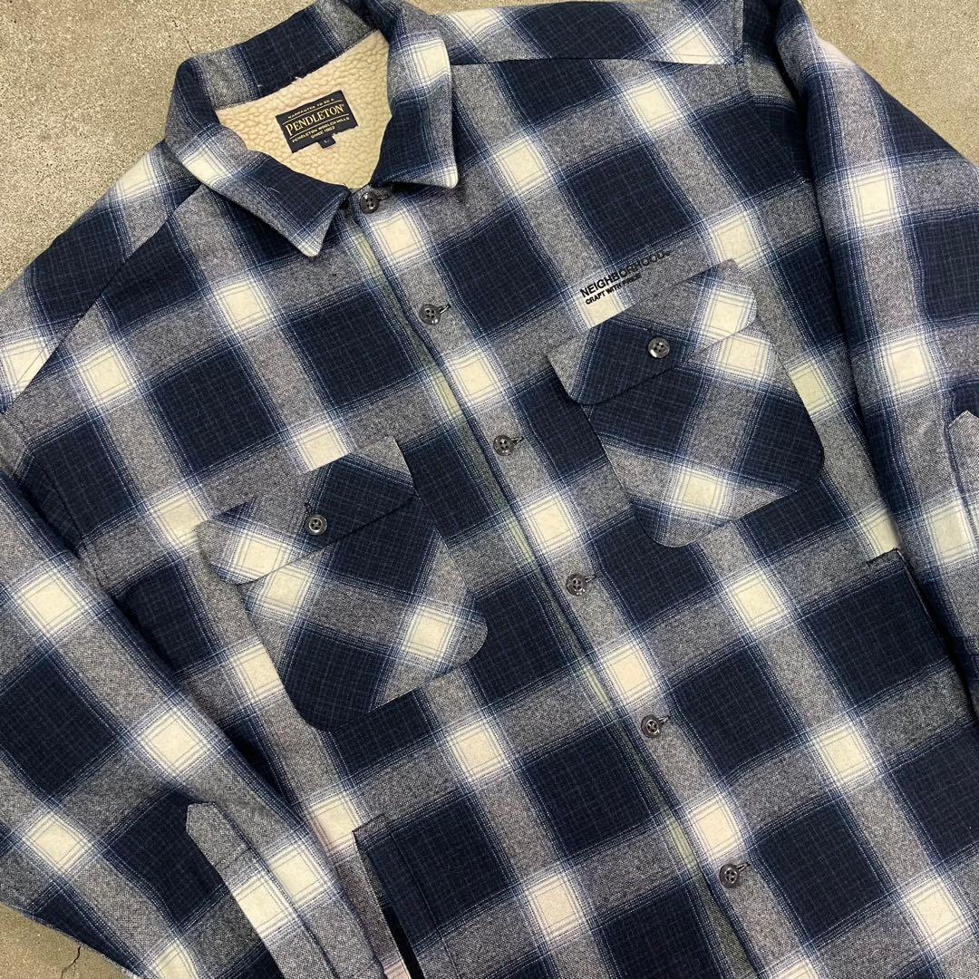 NEIGHBORHOOD x PENDLETON CHECK BOA SH LS - メルカリ