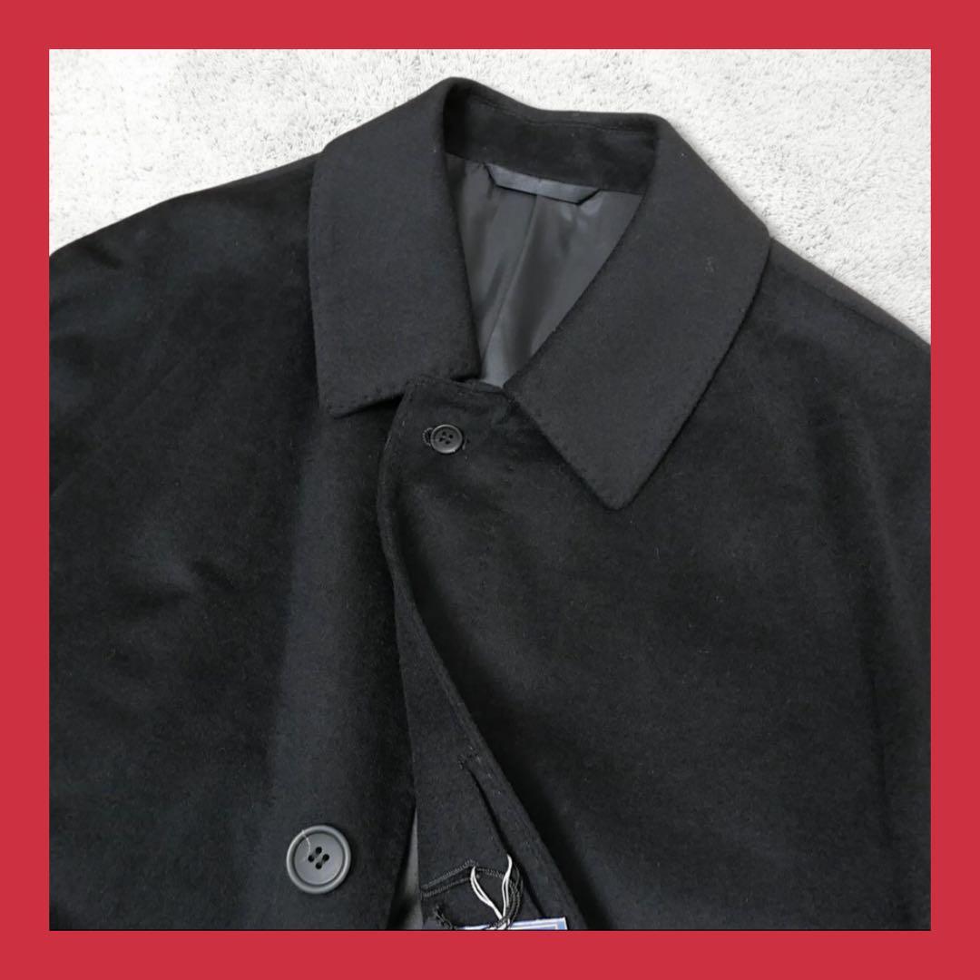 新品タグ付き【Newsweek】カシミヤ100% ステンカラーコート LL 黒