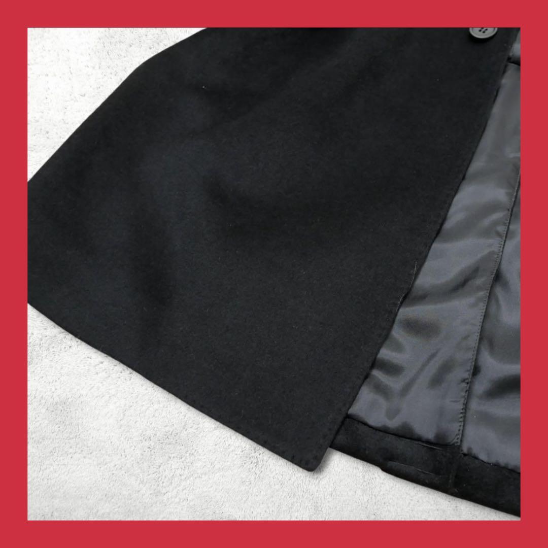 新品タグ付き【Newsweek】カシミヤ100% ステンカラーコート LL 黒