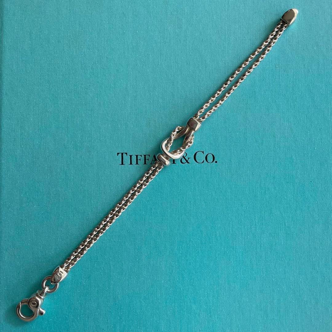 TIFFANY ブレスレット センターノット ダブルロープ SV925 シルバー