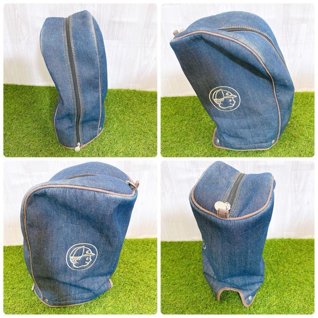 希少 EVISU エヴィス エビス キャディバッグ デニム カモメ ビッグロゴ