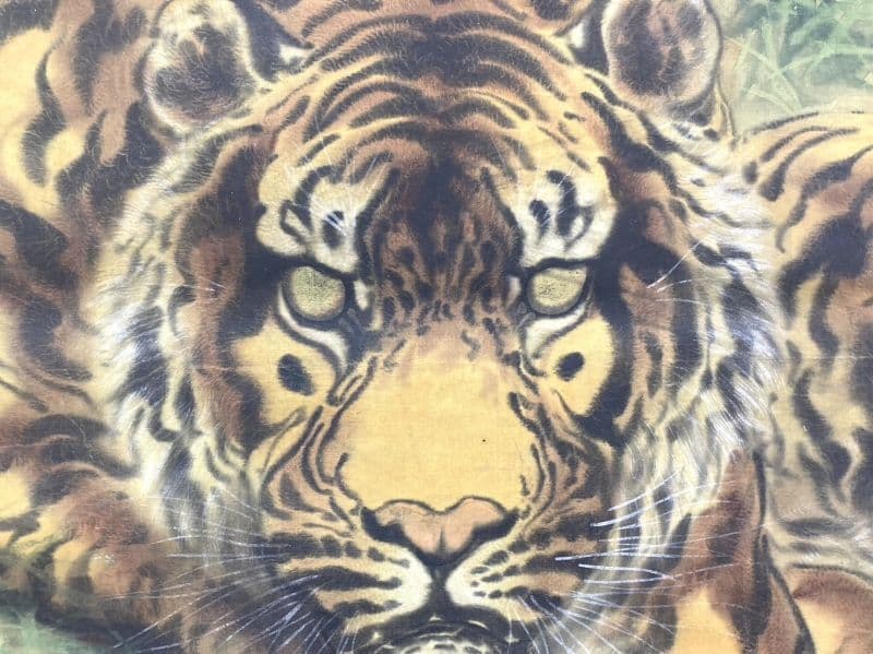 「猛虎」絹本 大幅 掛軸〈タイガース・阪神〉