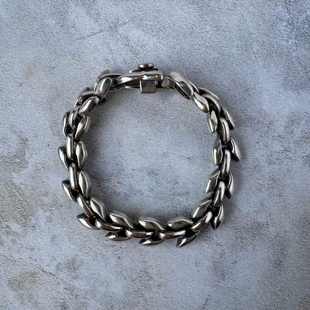 ヴィンテージ リーフリンクブレスレット シルバー925 メキシコ製