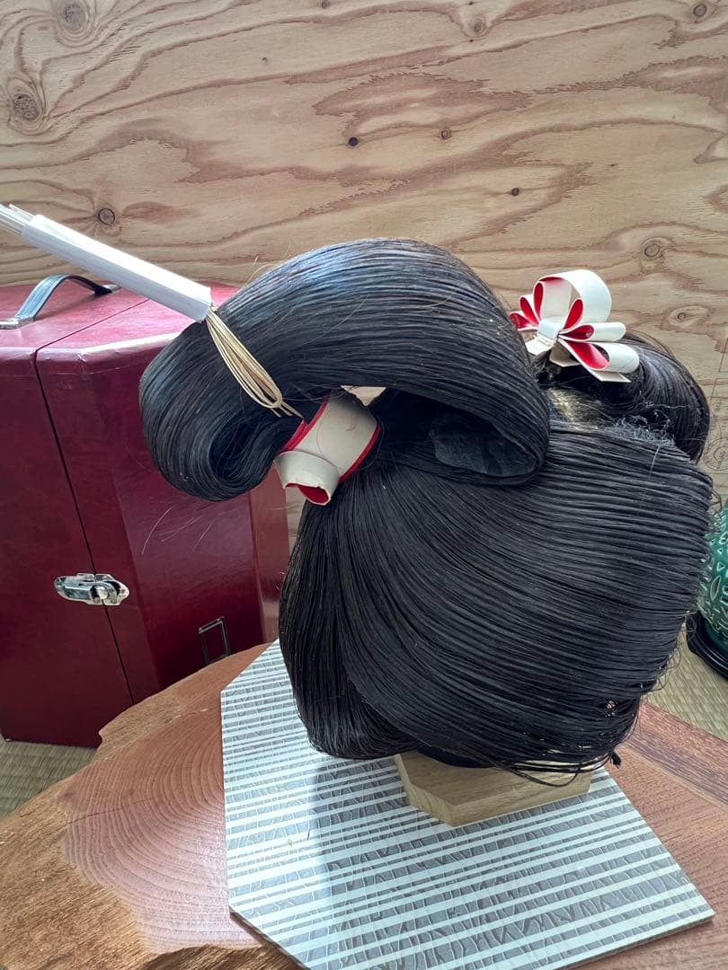 辰巳8号サイズ かんざし付き 辰巳商会 大衆演劇、日本髪かつら、ケース