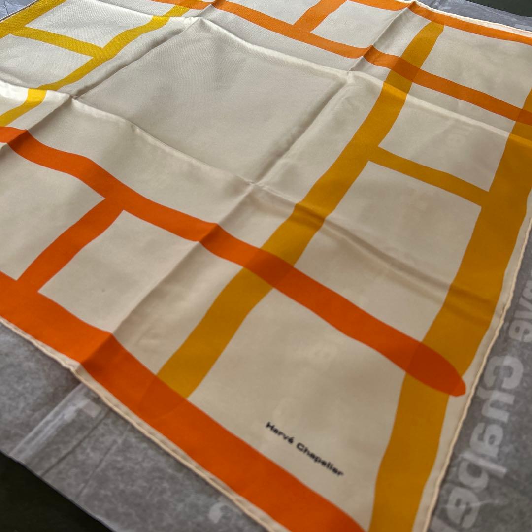 Hervé Chapelier FOULARDHC スカーフ オレンジ - メルカリ