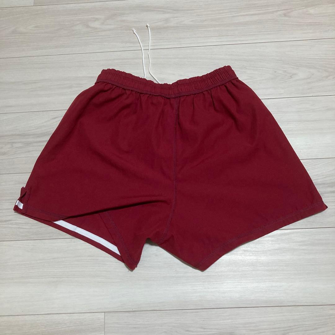 アシックス バレーボール メンズゲームパンツ エンジ&白ライン XO