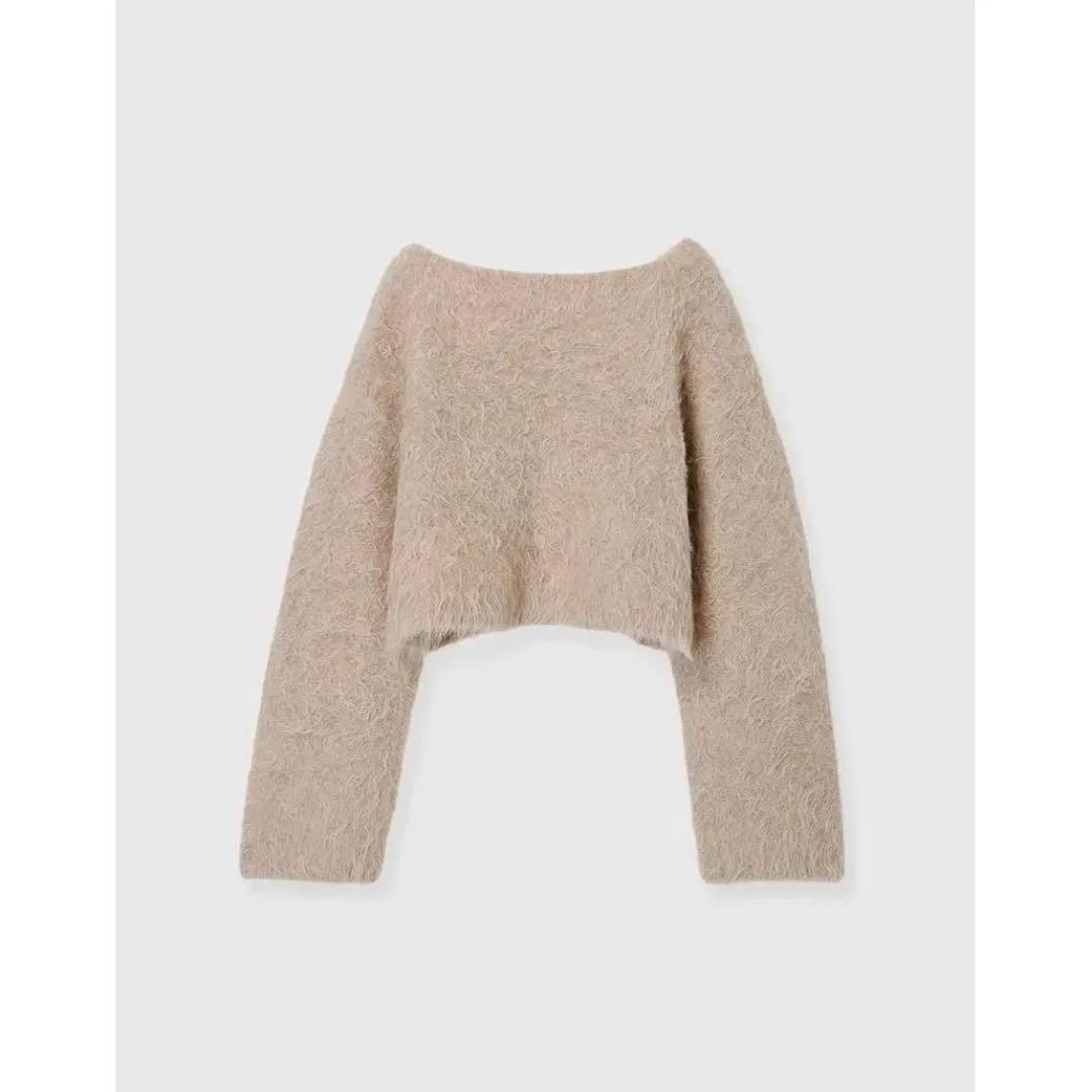 anuans / スーリーアルパカショートニットプルオーバー beige - メルカリ