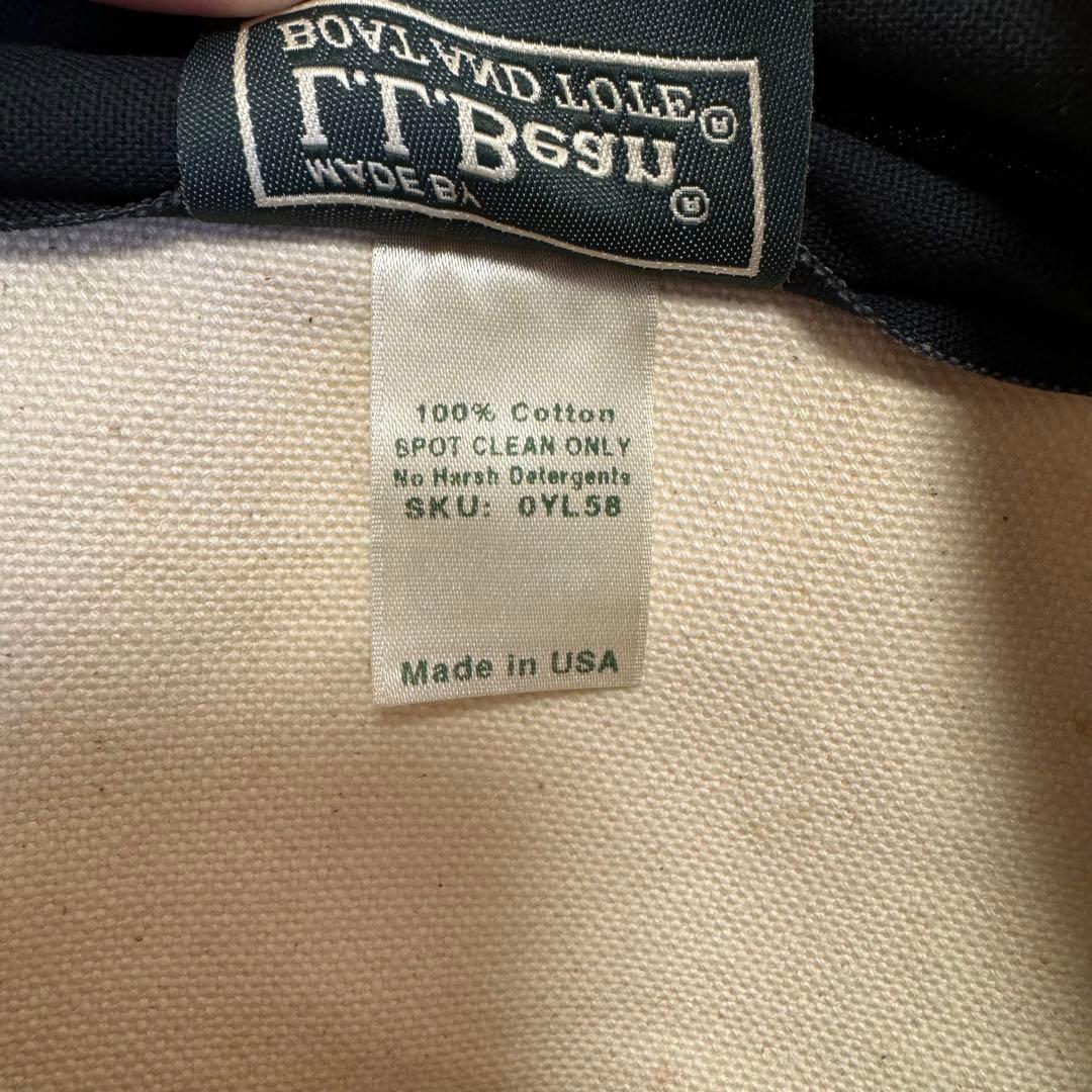 90s L.L.BEAN トートバッグ BOAT AND TOTE ジップトップ