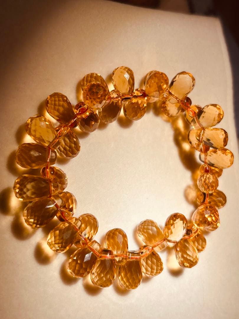 ☆【ウチの看板娘✨️最高級天然非加熱】シトリンブレスレット【鑑別書つき】