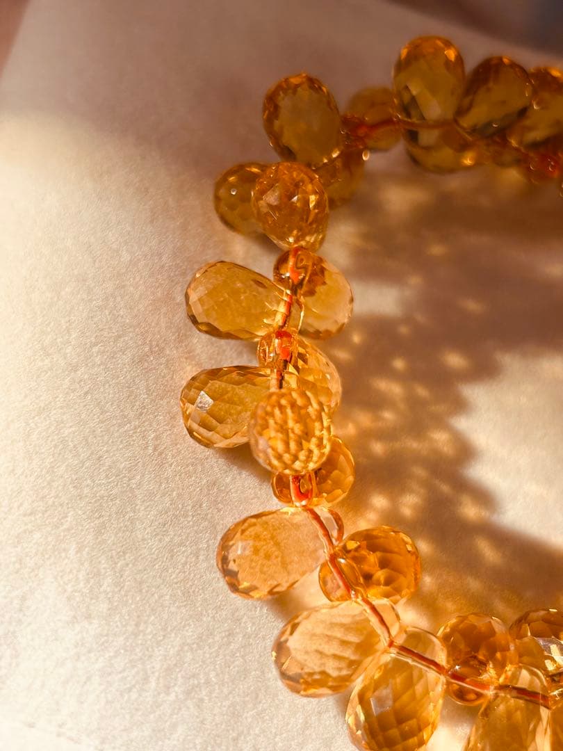 ☆【ウチの看板娘✨️最高級天然非加熱】シトリンブレスレット【鑑別書つき】