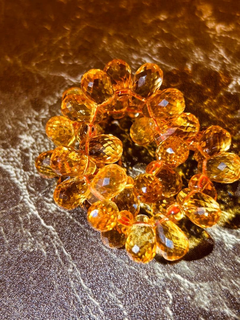 ☆【ウチの看板娘✨️最高級天然非加熱】シトリンブレスレット【鑑別書つき】