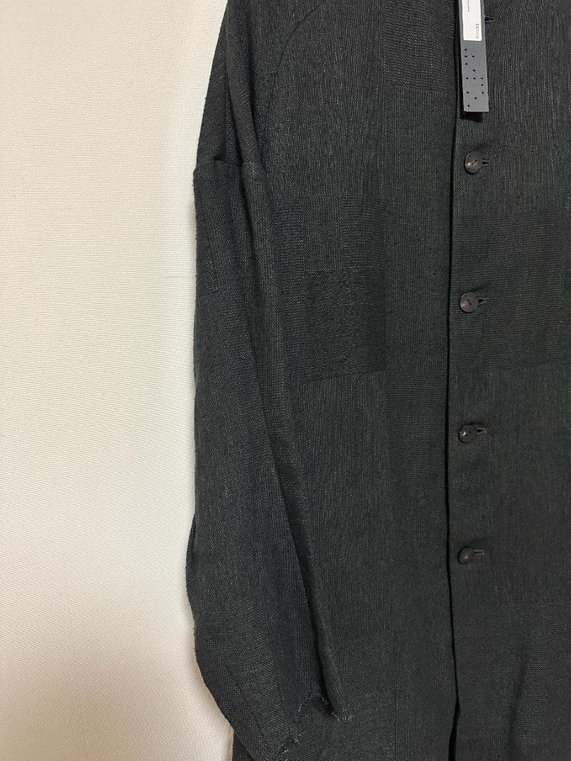 Devoa デヴォア コート シルク リネン クレイジーチェック 2 22SS