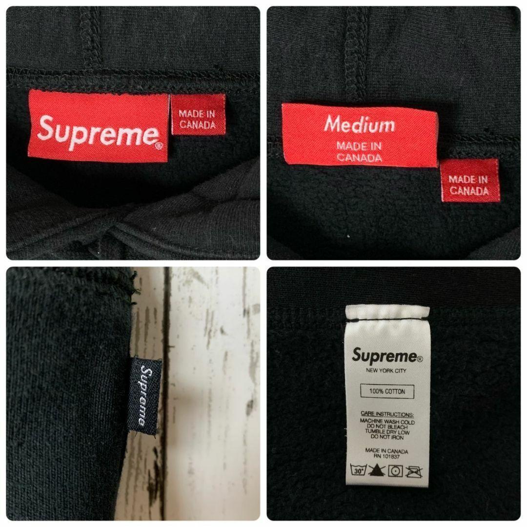 ビッグシルエット】シュプリーム☆スリーブビッグロゴ入り希少パーカー