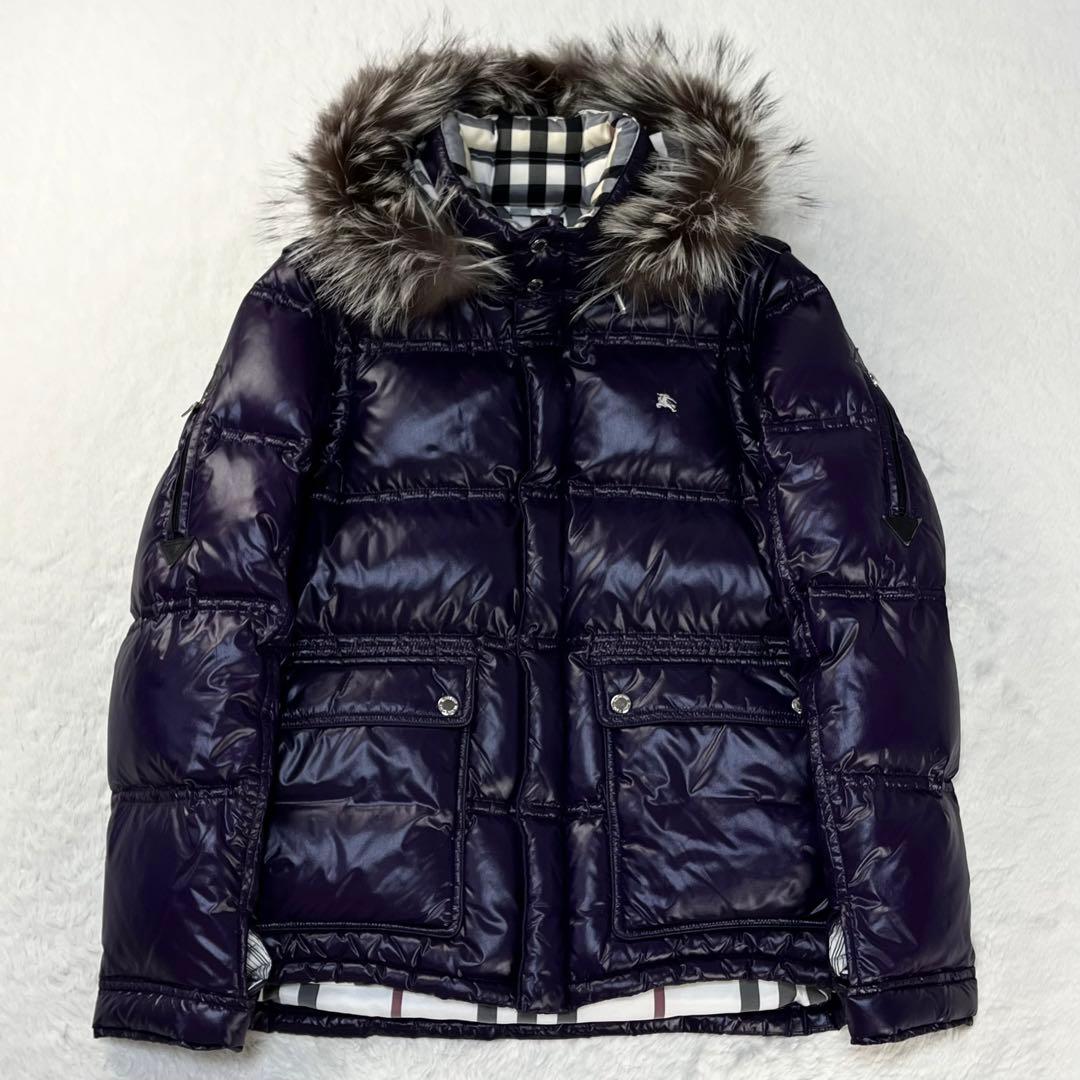 美品 バーバリーブラックレーベル フォックスファー 4WAY ダウン