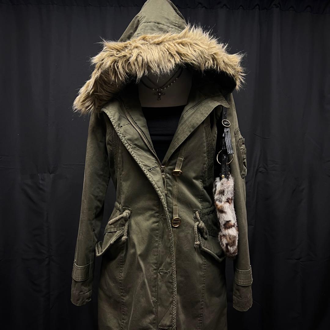 フェアリーグランジ 平成ギャル y2k モッズコート ファー付き