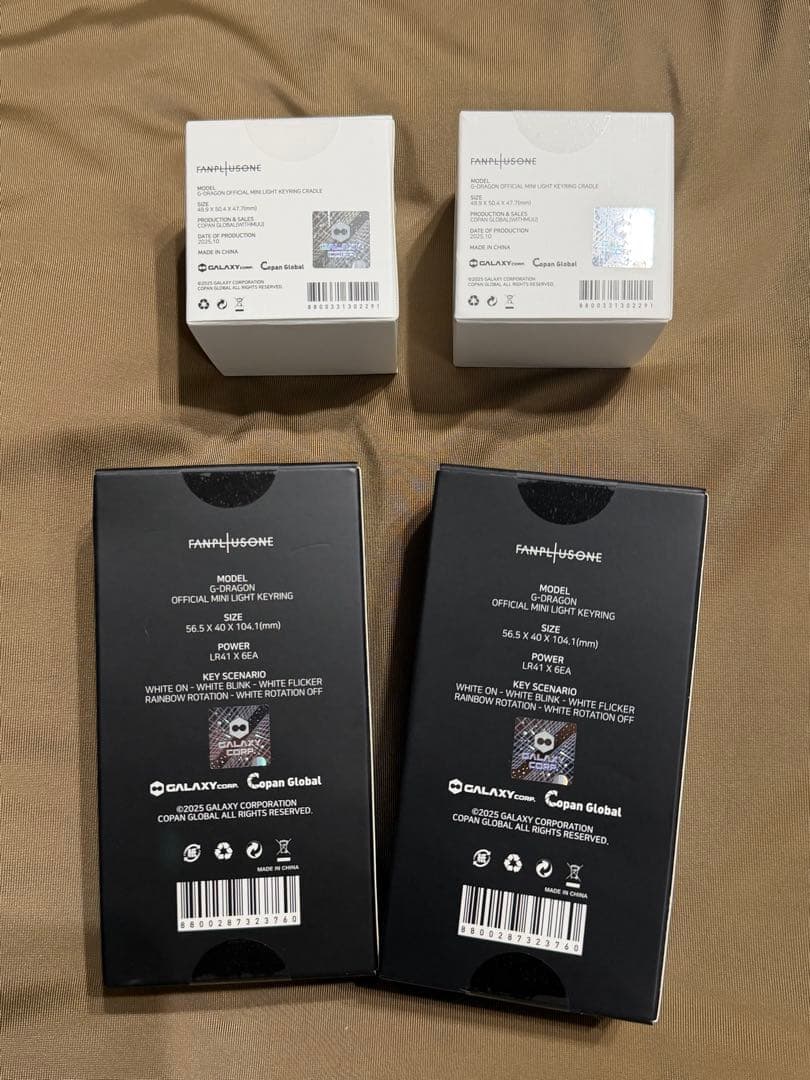 G-DRAGON ジヨン ミニペンライト キーリング キーホルダー セット4個