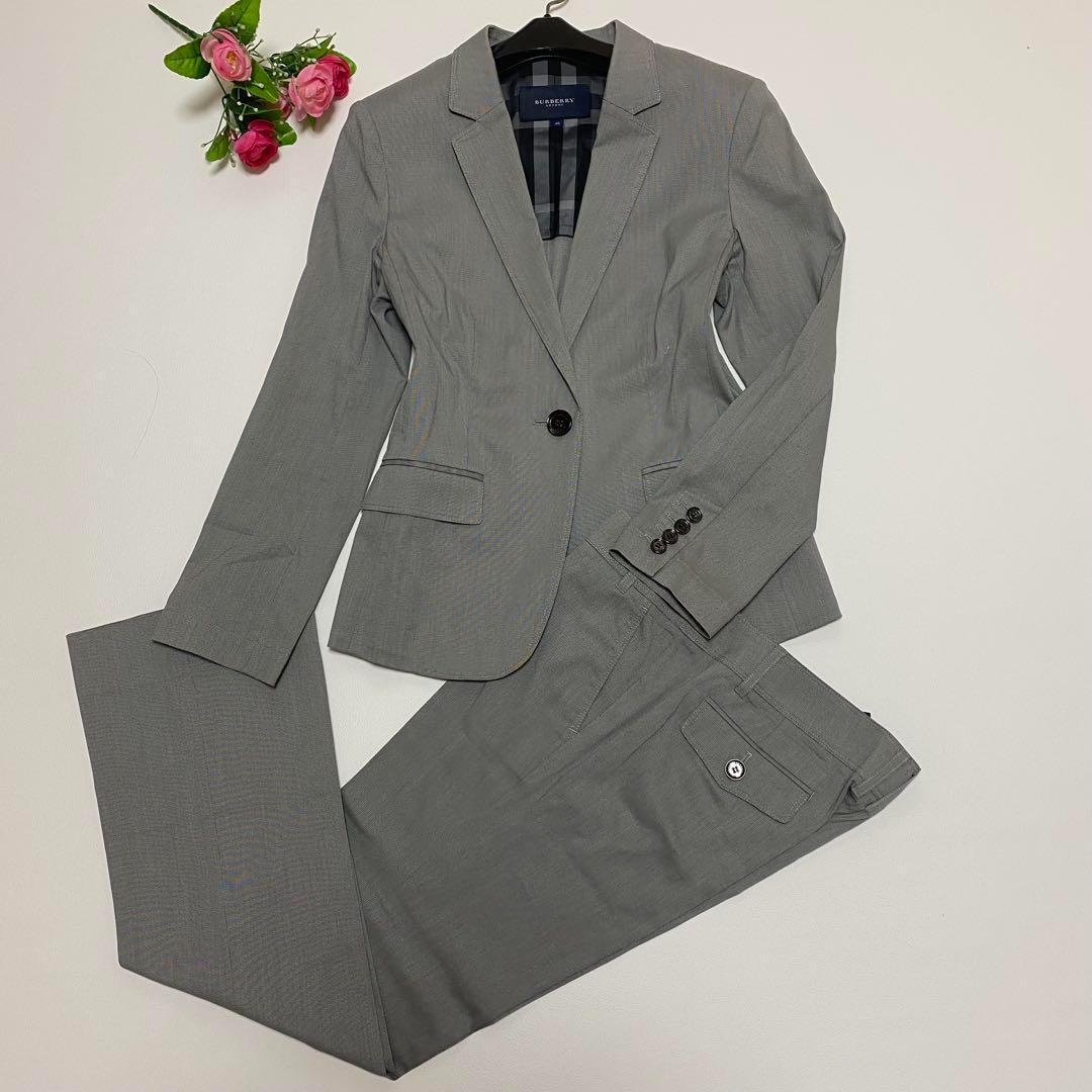 バーバリーロンドン セットアップ パンツスーツ サイズ40 チェック グレー BURBERRY - バーバリー ロンドン BURBERRY LONDON セットアップ パンツ