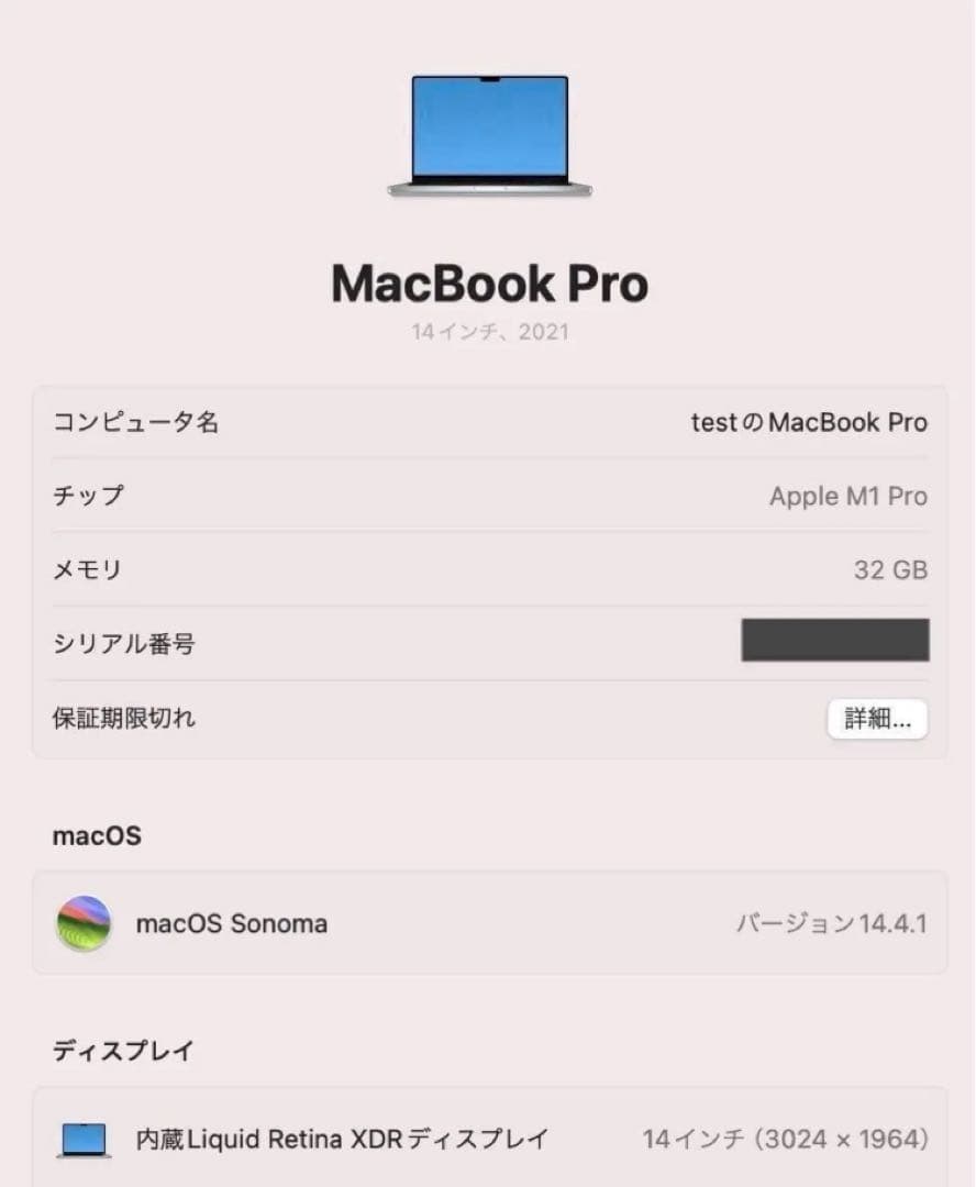 ☆Apple M1 MacbookPro / 32GB / 1TB【初期化済】 - メルカリ