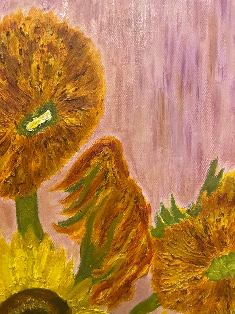 F20号 オーダーメイド油絵 ゴッホのひまわり