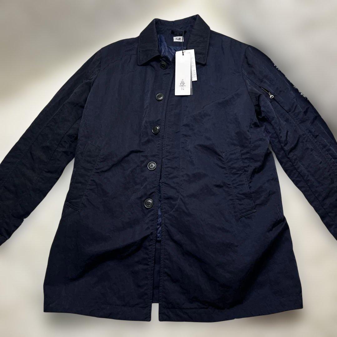 未使用　C.P.COMPANY NYLON ネイビー　ステンカラーコート 48