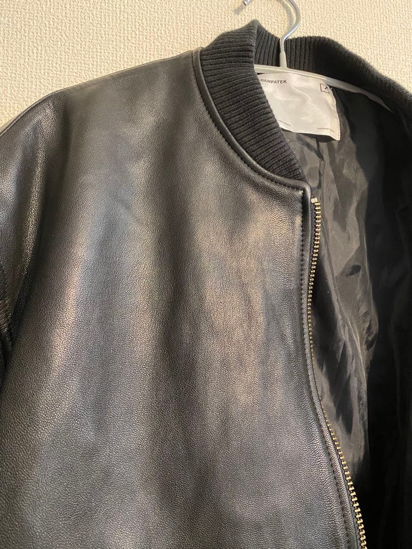 美品☆ADAMPATEKアダムパテックレザーMA-1レザージャケットボンバー