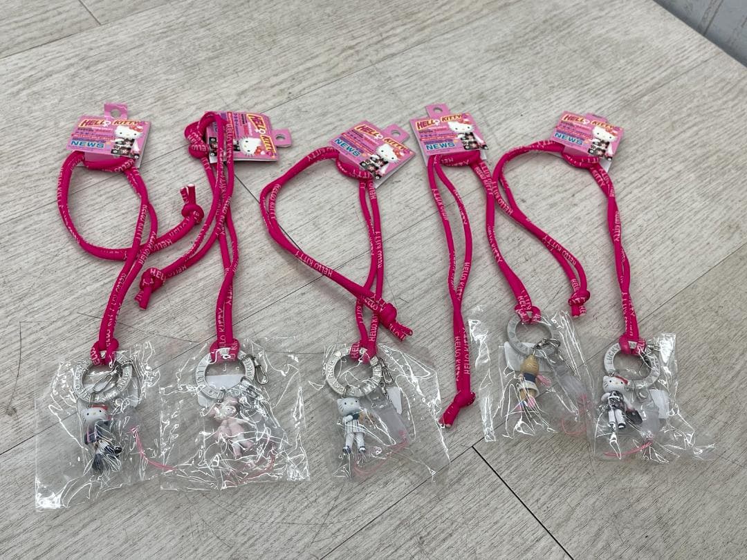 ハローキティ 2003年 ラインストーンストラップ 他 5種 コンプリートセット