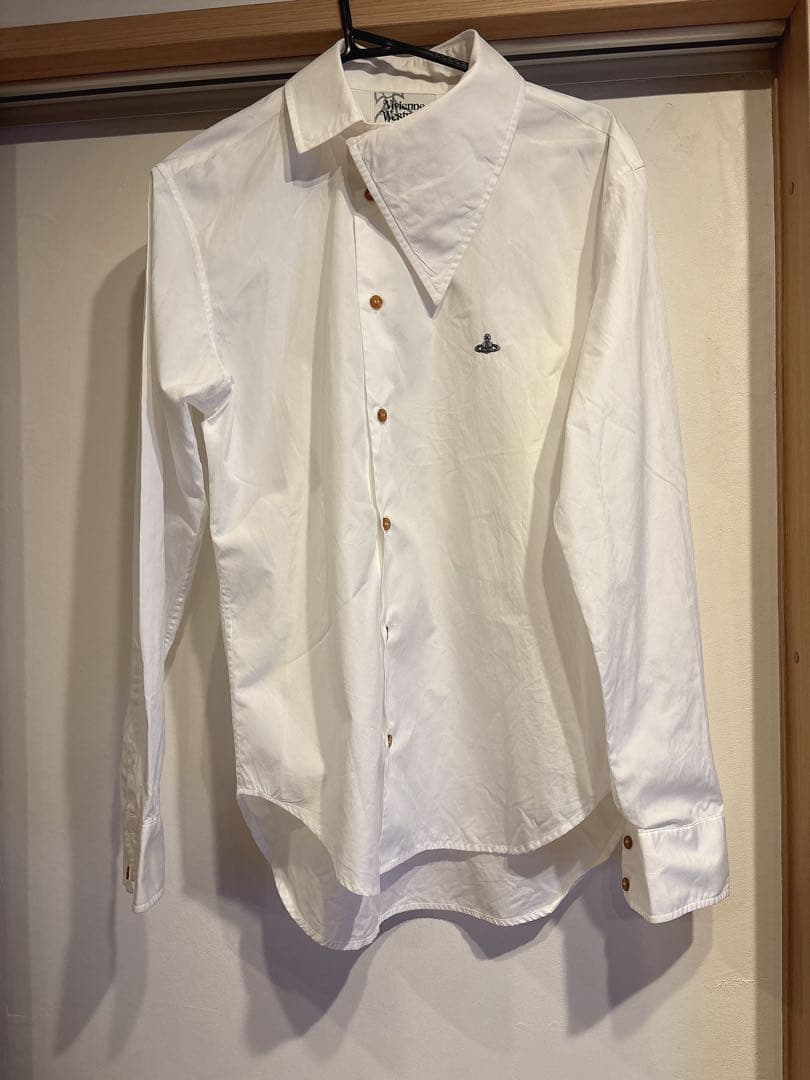 Vivienne Westwood アシンメトリーシャツ 48 ヴィヴィアンウエストウッドマンVivienne Westwood MAN オーブ刺繍