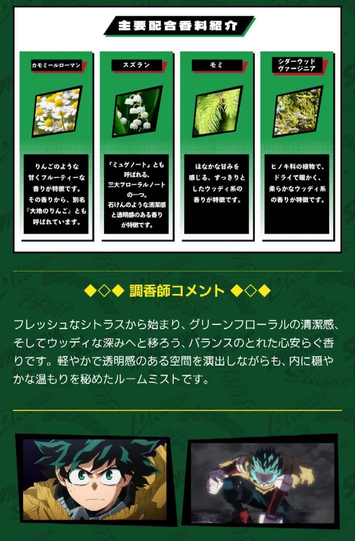 僕のヒーローアカデミア アロマルームミスト