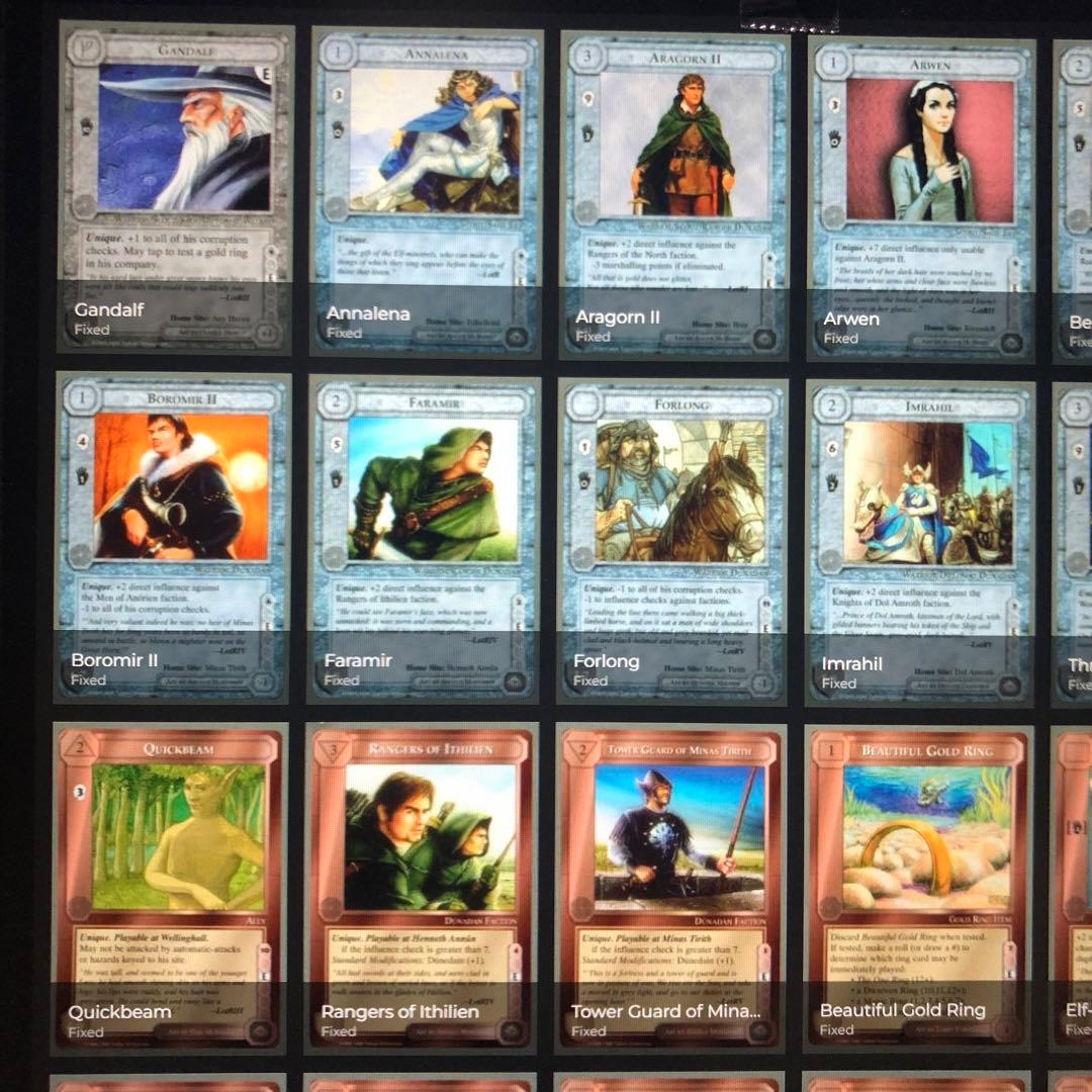 ミドルアース カード チャレンジデッキE ccg コンプ 指輪物語 希少