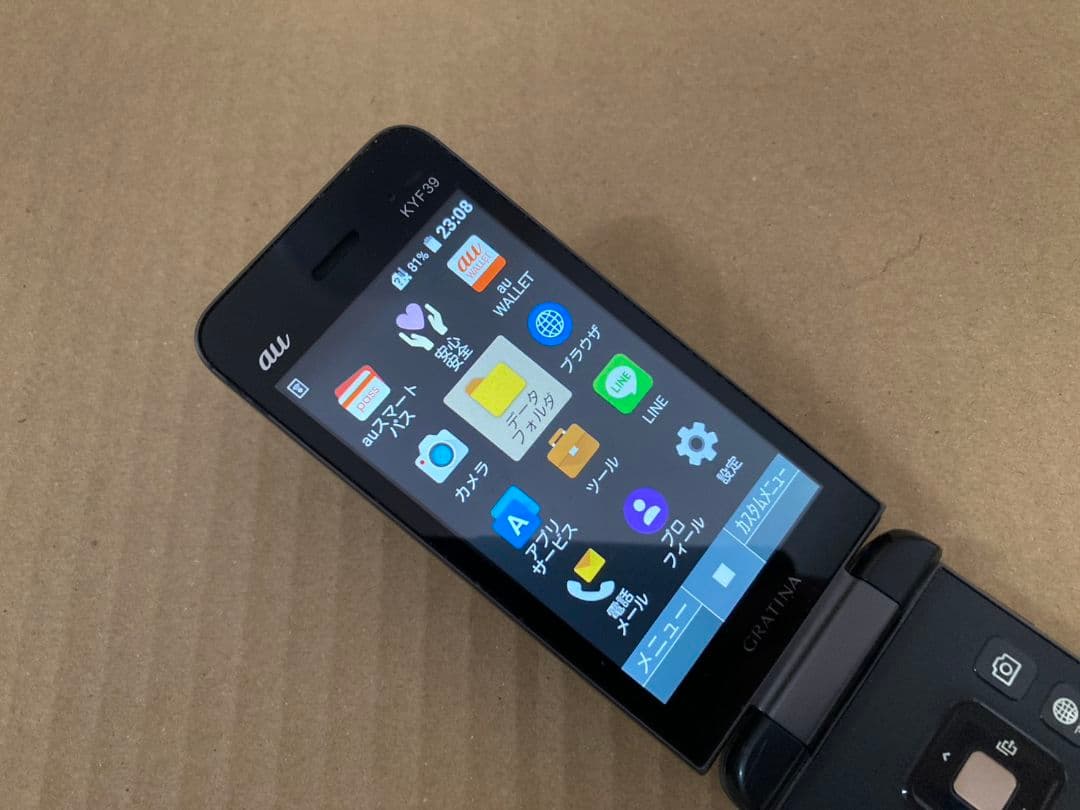 良品 G362 GRATINA 4G KYF39 SIMフリー ガラホ povo - メルカリ