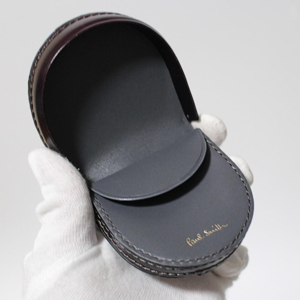 新品 ポールスミス コードバン コインケース 小銭入れ 馬蹄型 濃茶