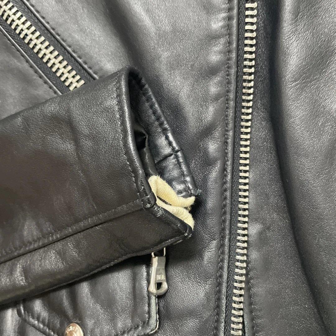 こ*い様 SCHOTT ダブルライダースジャケット 短丈 キルティング S