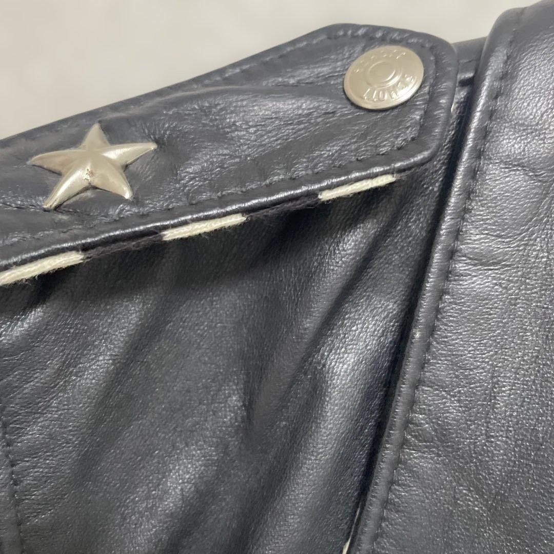 こ*い様 SCHOTT ダブルライダースジャケット 短丈 キルティング S