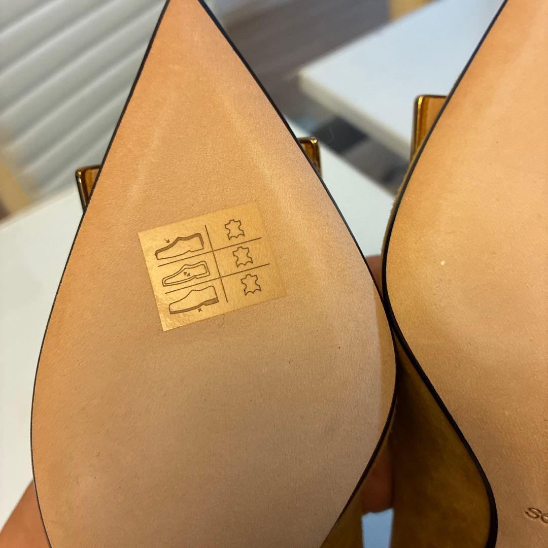 セルジオロッシ sr1 メタルプレート パンプス ハイヒール 靴 定番