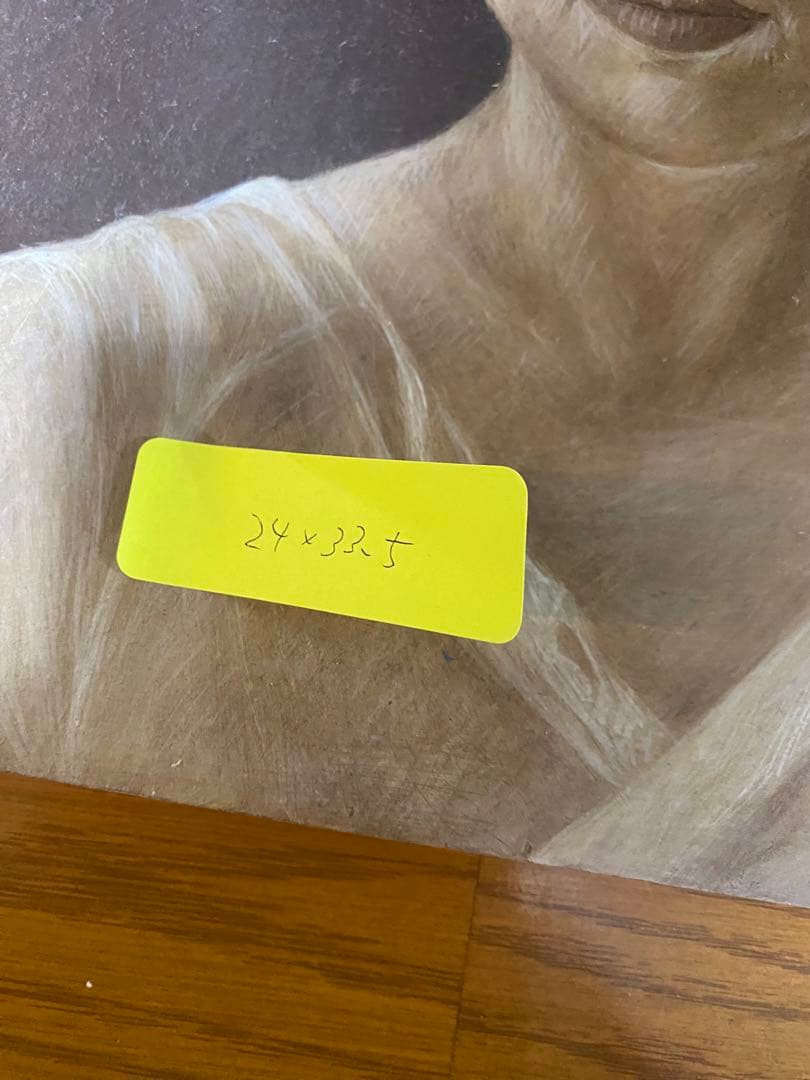 うつむく女性の人物画 油彩 作: M.Funayama 約24cmx33.5cm - メルカリ