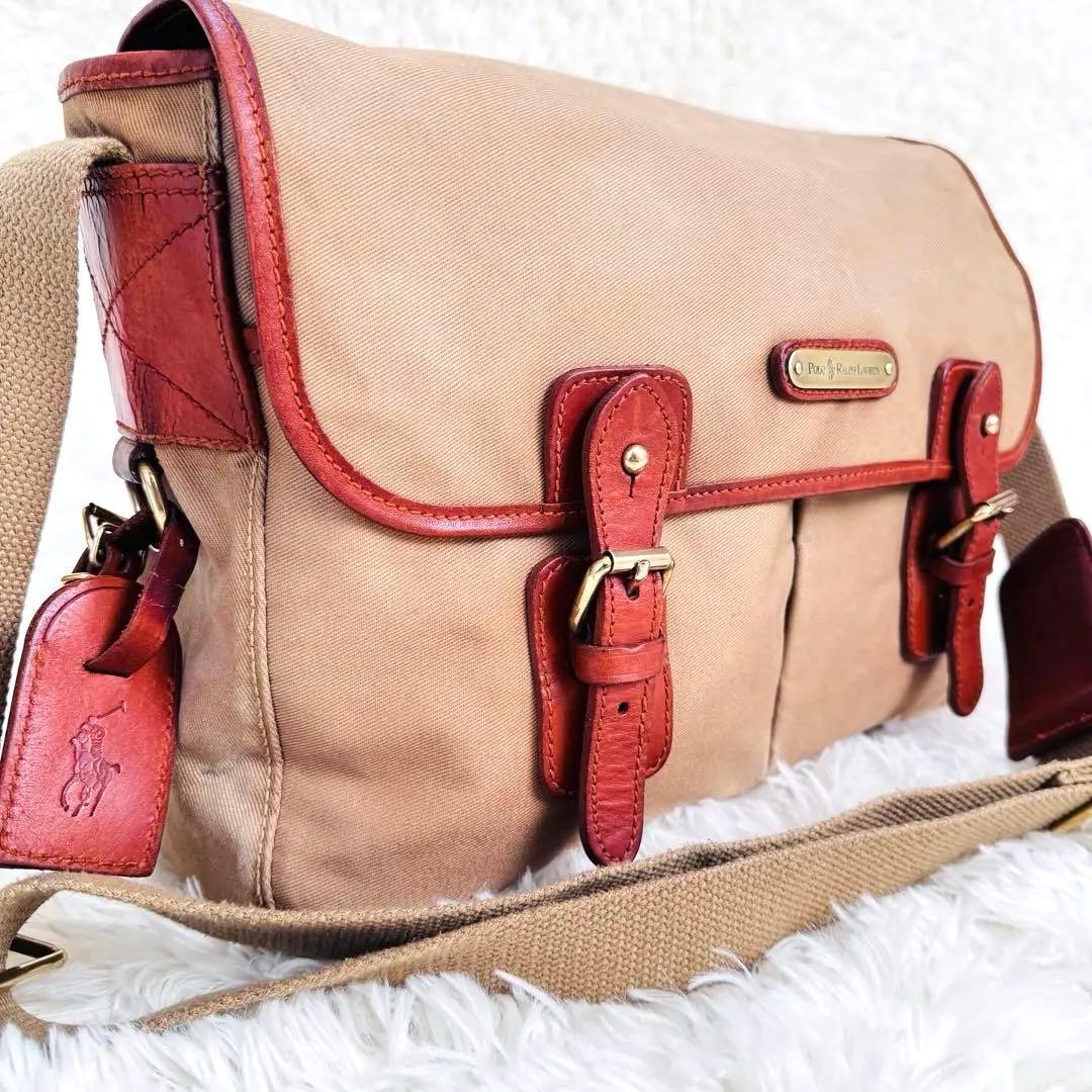 希少】 ポロラルフローレン サファリバッグ メッセンジャー フラップ